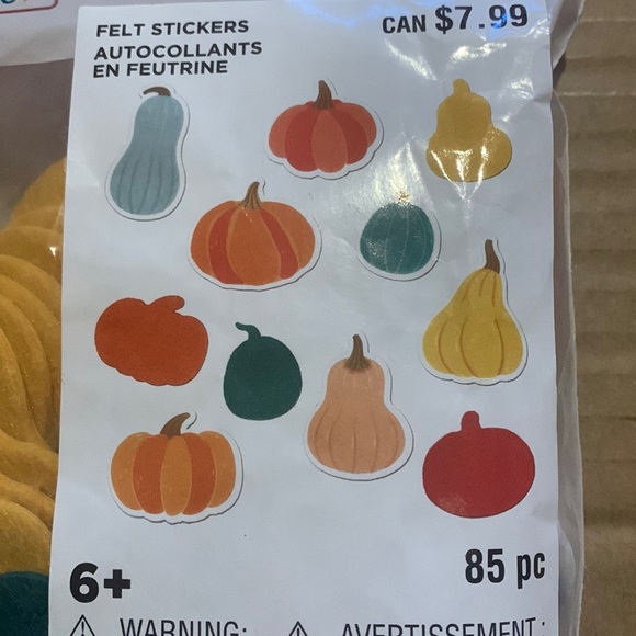 NWT Creatology Gourds Felt Stickers 85pcs - Picture 2 of 4